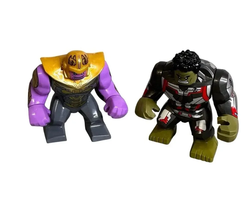 Marvel Hulk Quantum Suit and Thanos Big Figure Minifigure Bigfig NOT LEGO BRAND